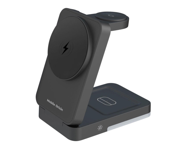 Mobile Origin 3in1 Foldable Charging Stand with light,  PW28, black - 1537917 - zdjęcie